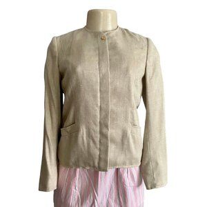 Vintage 1970s Personal Petites Blazer Jacket in beige size S Personal Petites.